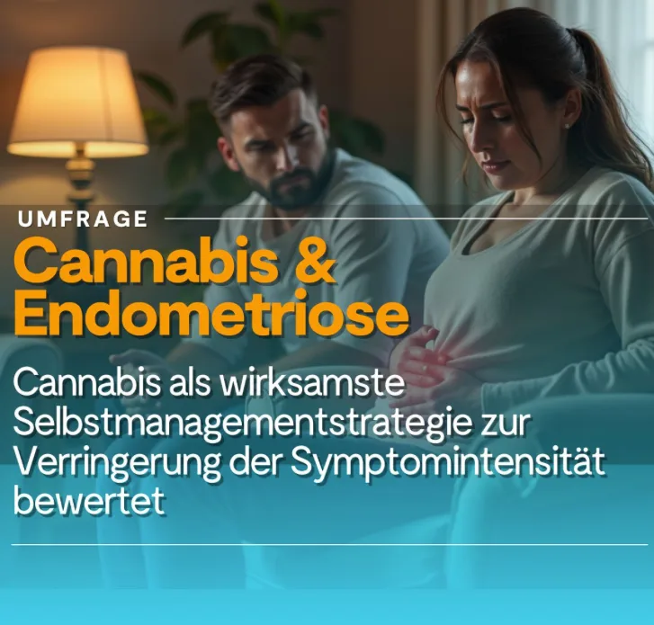 LinkedIn-Beitrag: Cannabis und Endometriose, Umfrage zur Symptomintensität